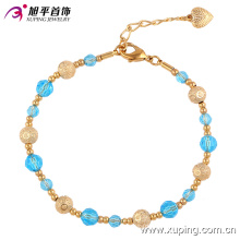 74318 Xuping top selling elegant plastic beads, personalized magnetic clasp gold bead bracelet